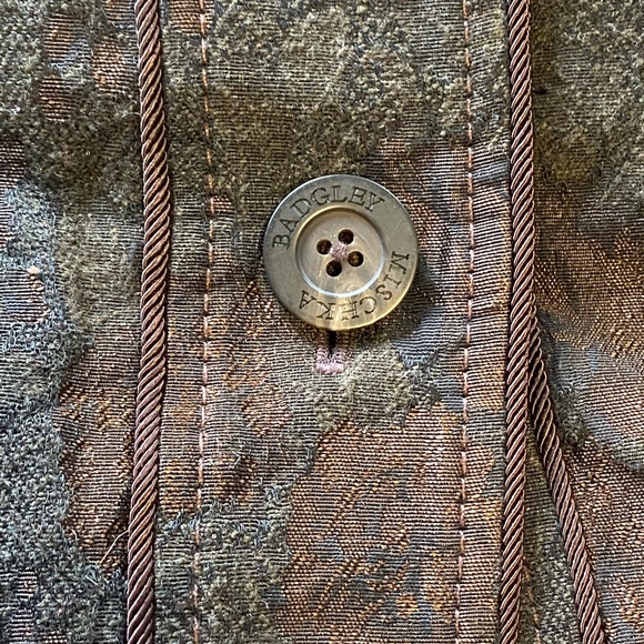 EUC Badgley Mischka size M Floral Brocade wool blend button up jacket. - Picture 6 of 12